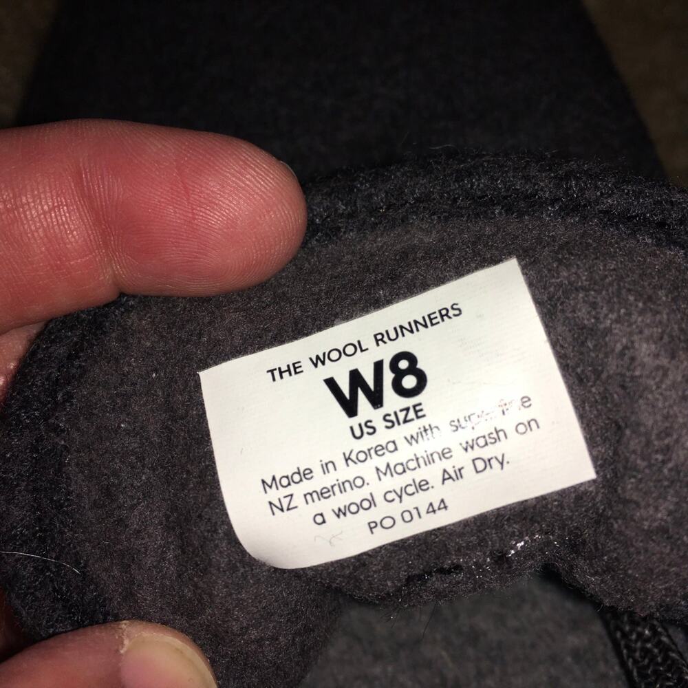 Allbirds Wool Runners Natural Black Womens 8 Merino Wool Comfort Sneaker Shoe - Picture 7 of 9